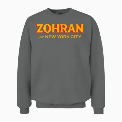 Zohran Mamdani Apparel Zohran for Nyc Mayor 2025 Unisex Sweatshirt - Graphite Heather