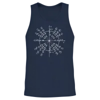 Einheitskreis (math Art) Unisex Tank Top - Navy – 2