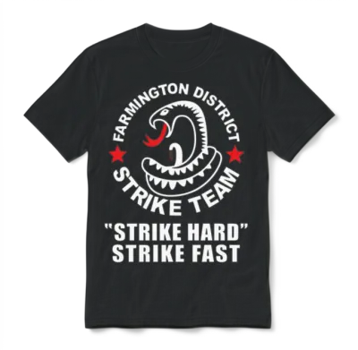 The Shield Inspired Farmington District Strike Unisex T-Shirt - Black