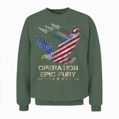 Operation Epic Fury Unisex Sweatshirt - Military Green