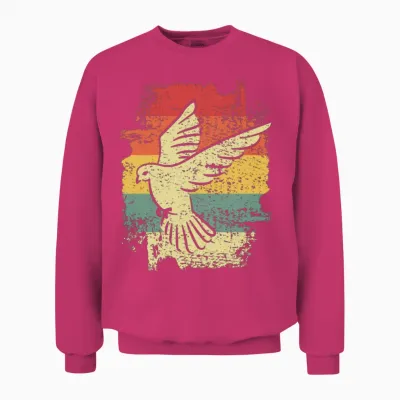 Pigeon Retro Unisex Sweatshirt - Heliconia