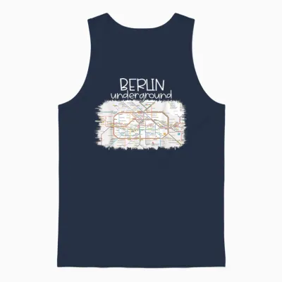Berlin Underground Touristen Souvenir Andenken Berlin U-Bahn Unisex Tank Top - Navy