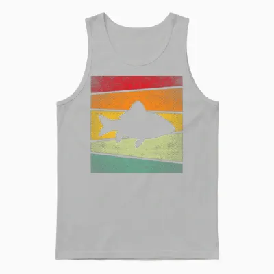 Fish Retro Unisex Tank Top - Ash