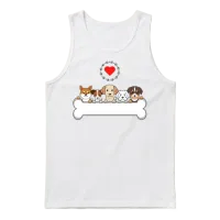 Dog Lover — Lovers Unisex Tank Top - White – 1
