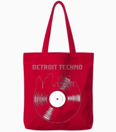 Detroit Techno House Music Festival Sky Edm Dj Tote Bags - Red