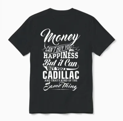 Money and Cadillac W Unisex T-Shirt - Black