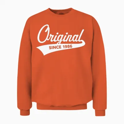 Original Since 1986 (year of Birth, Birthday / W) Unisex Sweatshirt - Orange
