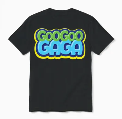 Goo Goo Gaga Logo Unisex T-Shirt - Black