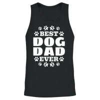Pet Dog Owner Cute Dog Lover Dog Dad - Best Dog Da Unisex Tank Top - Black – 2