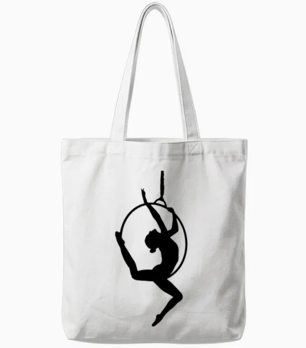 Aerial Hoop Tote Bags in White