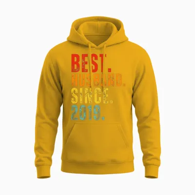 Best Husband Since 2019 – 6th Wedding Anniversary Unisex Hoodie - Gold