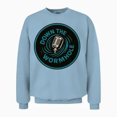 Down the Wormhole Logo Unisex Sweatshirt - Light Blue
