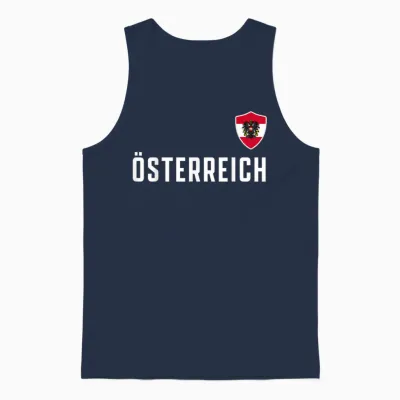österreich Flagge Adler Fan Austria Wappen Patriotisches Unisex Tank Top - Navy