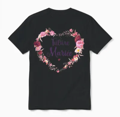Evjf Future Bride Crown Evjf Terracotta Bride Future T-Shirt, White Unisex T-Shirt - Black