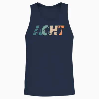 8. Geburtstag Retro Handball Fan Spieler 8 Jahre Junge Unisex Tank Top - Navy