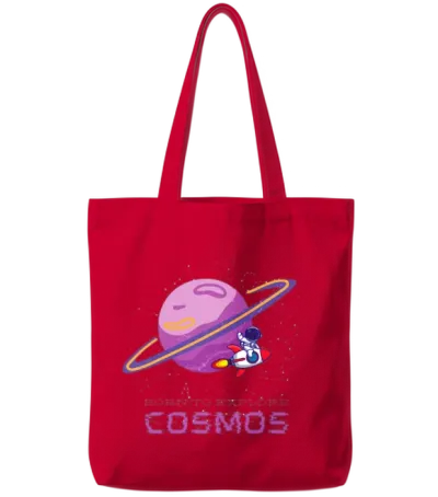 Cool Cosmos Design Tote Bags - Red