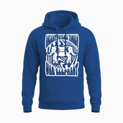 Ancient Psychic Tandem War Elephant Unisex Hoodie - Royal
