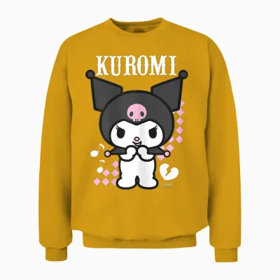 Hello Kitty Kuromi Anime Unisex Sweatshirt - Gold