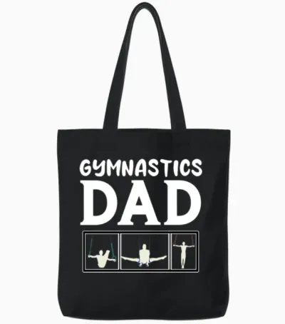 Gymnastics Dad Tote Bags - Black