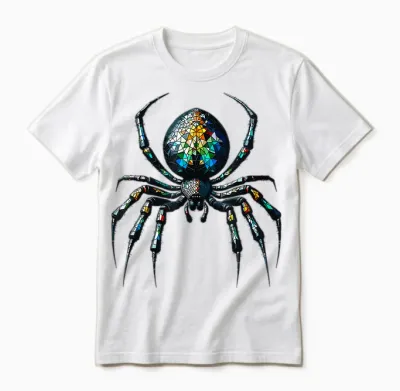 Polygon Art Araignée Araignées Unisex T-Shirt - White