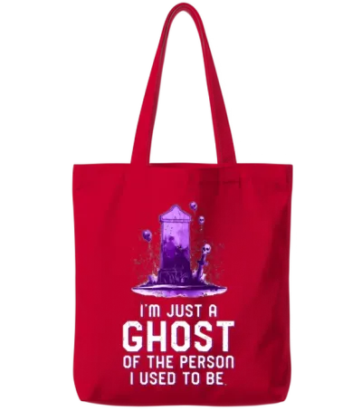 A Ghost of Who I Used to Be Emo Tote Bags - Red