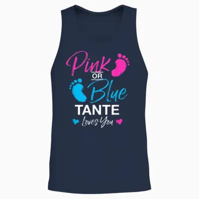 Gender Reveal Tante Babyparty Great-Tante Unisex Tank Top - Navy