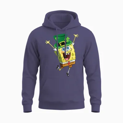 Mademark X Spongebob Squarepants - Spongebob Squarepants St Patricks Day Unisex Hoodie - Heather Sport Dark Navy
