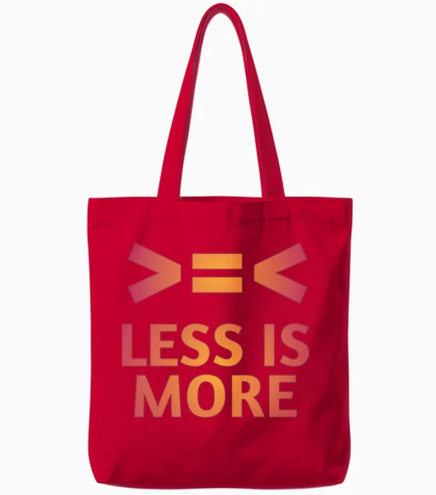 Funny Math Tote Bags in Red