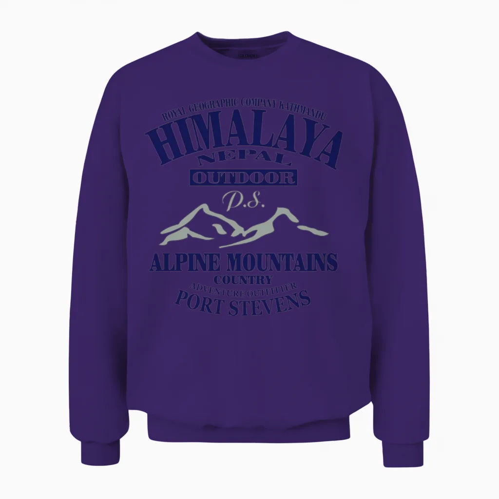 Himalaya - Nepal Unisex Sweatshirt in Purple