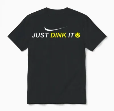 Just Dink It Funny Pickleball Unisex T-Shirt - Black