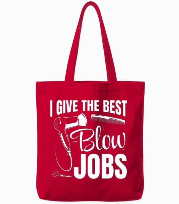 Sarcastic Hair Artist Women Hairdresser Tote Bags in Red