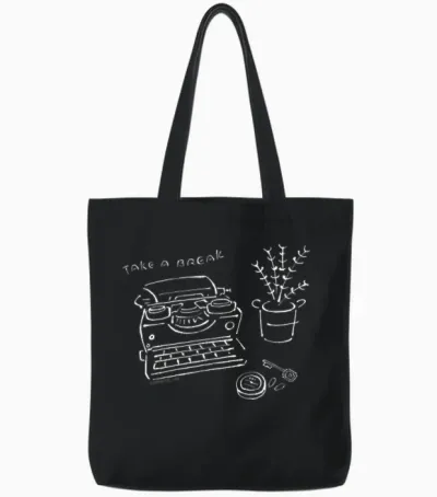 Resident Evil Line Art (a) T-Shirt, Black Tote Bags - Black