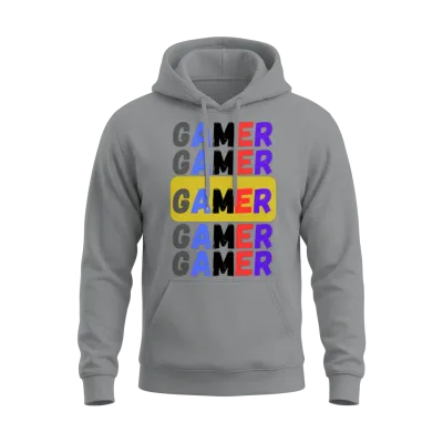 Distressed Retro Gamer Unisex Hoodie - Sport Grey