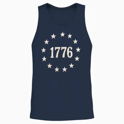 (2 Sides) 1776 We the People 250 Years 1776 2026 4th of July Unisex Tank Top - Navy