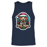 Best Dog Mom Ever Dog Dogs Best Dog Mama Unisex Tank Top - Navy – 2