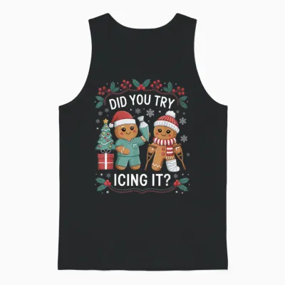 Physio Christmas Physical Therapy Holiday Season Christmas Unisex Tank Top - Black