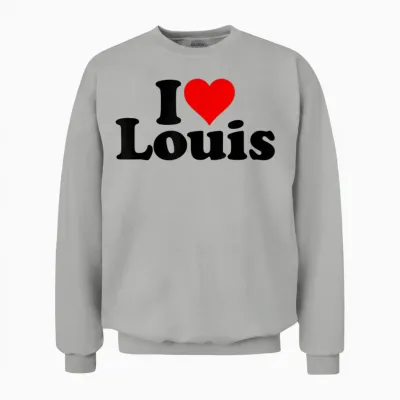 Ich Liebe Herz Louis Unisex Sweatshirt - Ash
