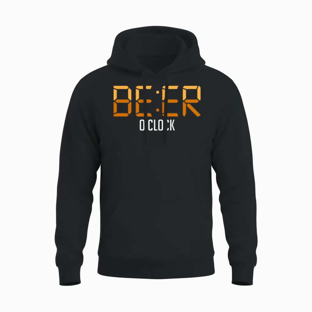 Beer Oclock - Time for a Beer Unisex Hoodie in Black