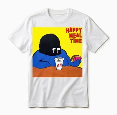 Happy Meal Time Album Cover Unisex T-Shirt - White