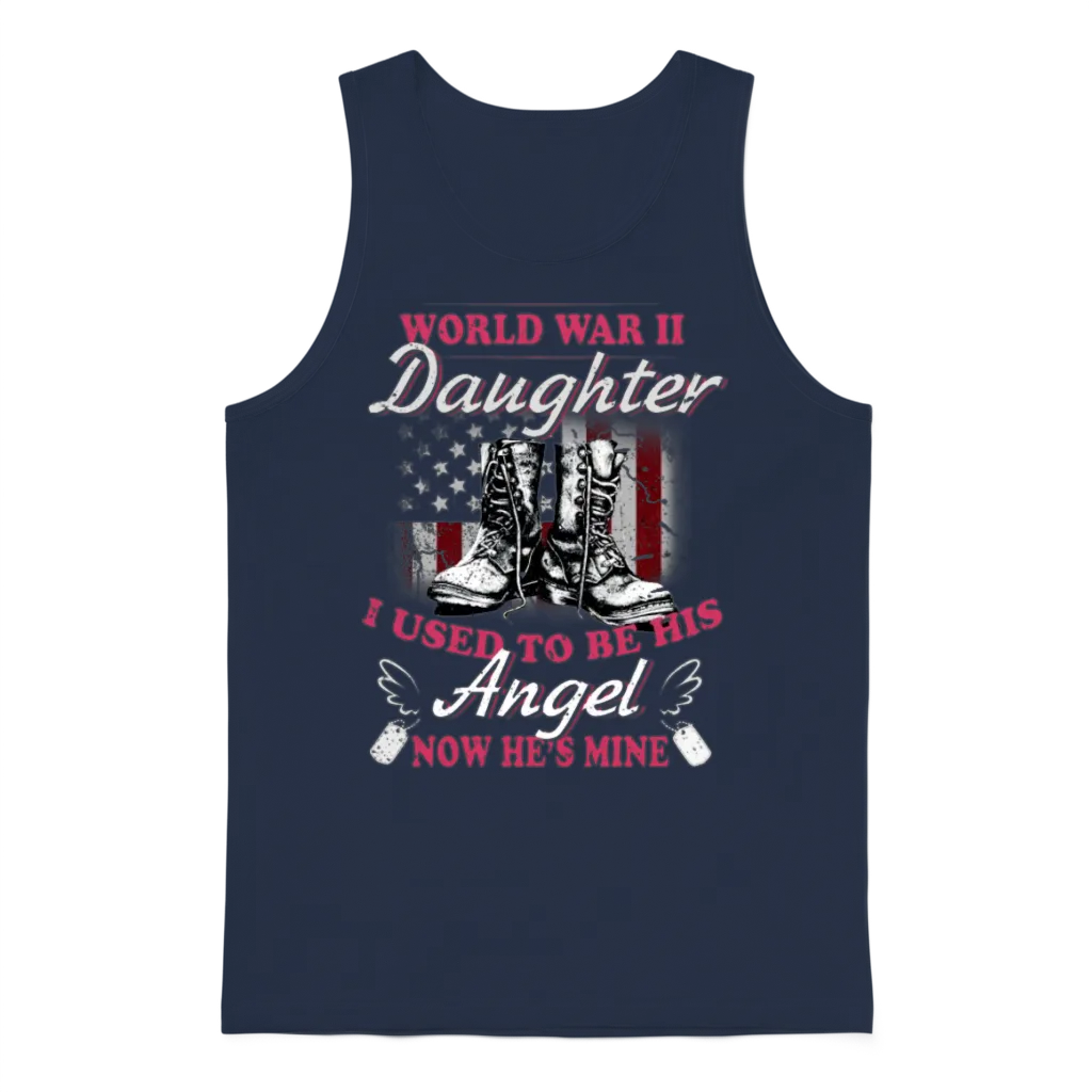 World War Ii Daughter I Used to Be His Angel Unisex Tank Top - Navy