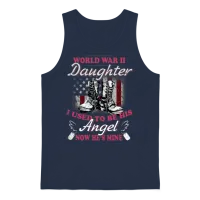 World War Ii Daughter I Used to Be His Angel Unisex Tank Top - Navy – 1