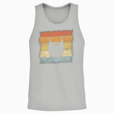 Beard Retro Design Unisex Tank Top - Ash