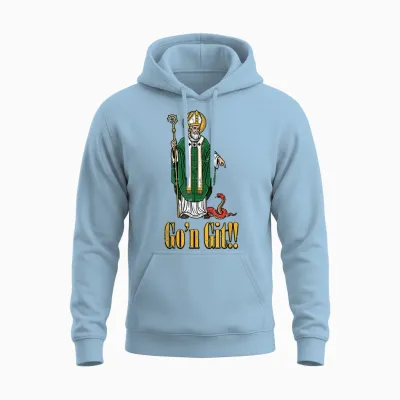 St Patrick Snake Gon Git Funny Saint Paddys Women Men Unisex Hoodie - Light Blue