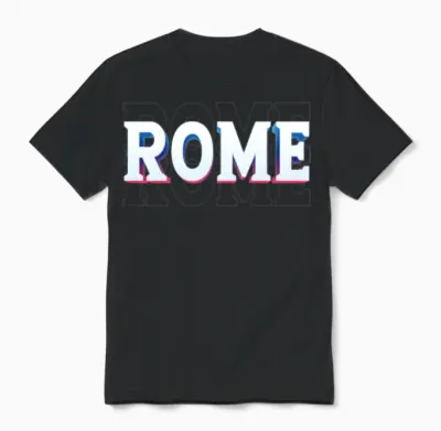 Retro - Rome Unisex T-Shirt - Black