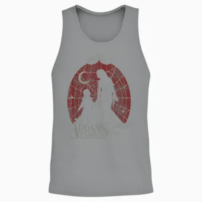 The Addams Family Morticia & Wednesday Spider Silhouettes Unisex Tank Top - Sport Grey