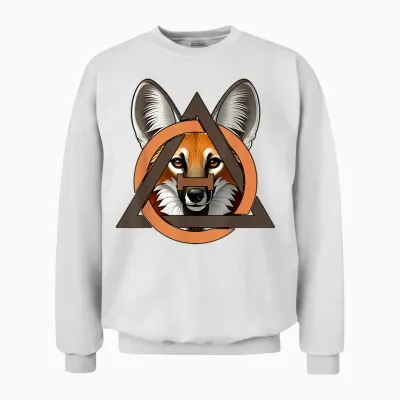 Therian Du Loup à Crinière Unisex Sweatshirt - White