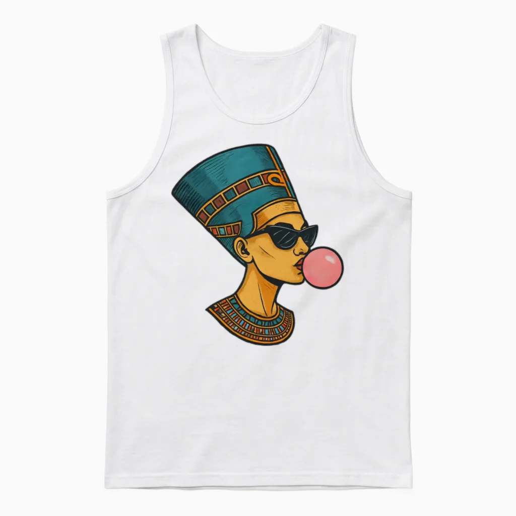 Nefertiti β Ancient Royalty with a Modern Attitude Unisex Tank Top in White