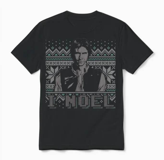 Star Wars I Noel Han Solo Holiday Humor Christmas Unisex T-Shirt in Black