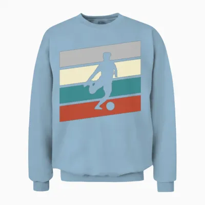 Soccer Retro Unisex Sweatshirt - Light Blue