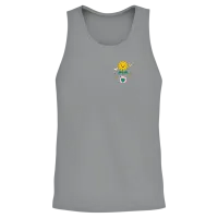 Good Positive Vibes Sunflower Pocket Design Unisex Tank Top - Sport Grey – 2